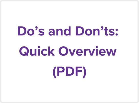 Do's and Don'ts Quick Overview PDF